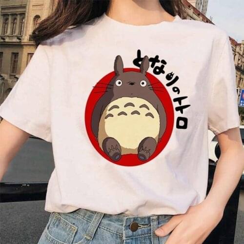 2021 clothing Totoro Spirit t shirt Miyazaki Hayao cartoon femme women Japanese Anime tshirt clothes female Anime woman dress