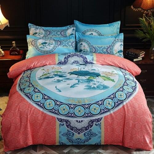 4Pcs Thickening ecological grinding luxury bedding sets queen king size duvet cover set bed skirt set pillowcase bedclothes