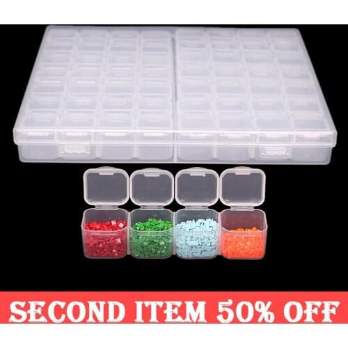 56 Slots Grids Diamond Embroidery Accessories Diamond Painting Tools Boxes Cross Stitch Mosaic rhinestones Cases Storage Boxes