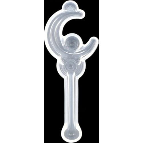 97QE 4 Pcs Crystal Epoxy Resin Mold Wand Silicone Mould DIY Handcrafts Decorations Accessories Casting Tools