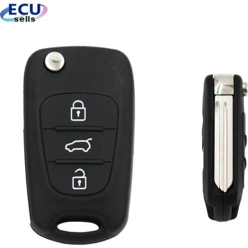 Promotion ! NEW Folding Remote Key Shell Case Fob 3 Button for Kia Forte Sportage Soul Uncut WITH LOGO