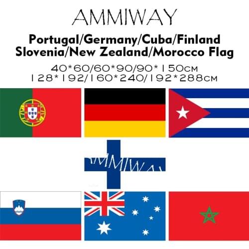 AMMIWAY Any Size Portugal Germany Cuba Finland Slovenia Australia Morocco Single Double National World Country Flags and Banners