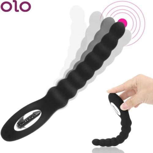 OLO 10 Speed Silicone Anal Dildo Anal Plug Unisex Sex Toys For Women Men Butt Plug Dual Motor Vibrators Sex Tools For Couples