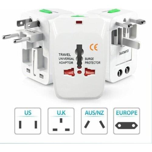 White ABS American Global Travel Plug Travel Power Adapter Durable Portable Going Abroad Outdoor International Power Adapter