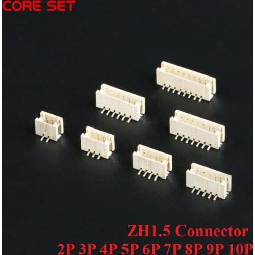50Pcs ZH1.5 2P 3P 4P 5P 6P 7P 8P 9P 10P Horizontal Socket 1.5mm Pitch Connector SMD Socket