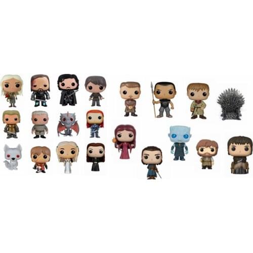 Games DAENERYS 03 # The Hound 05# Jone snow 07# of Throned DROGON 16# PVC Action Figure Collection Model Toys For Children