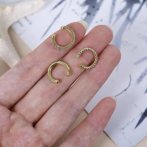 Personality Simple High-end Earrings Clip Ear Clips Without Pierced Female Temperament Fashion Retro Cold Wind Ear Bone Clip