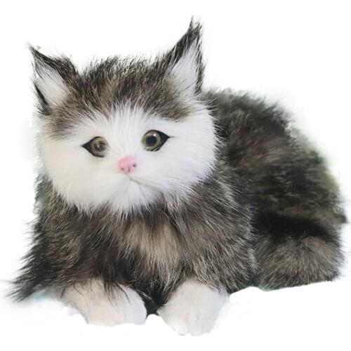 Cute cat plush lying cat doll children’s Christmas gifts desktop decorations props toys children’s birthday