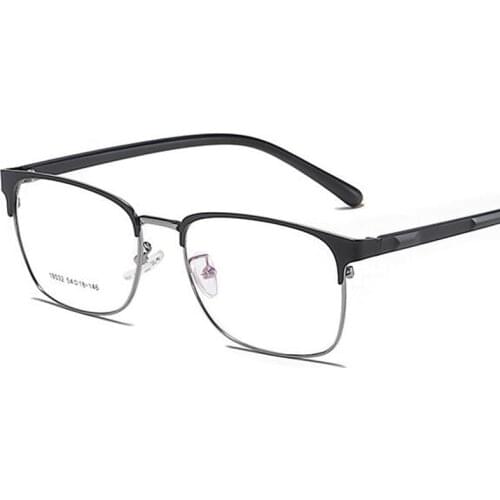 Male Bussiness Glasses Frame Simple Clear Lens Square Eyeglasses Frame Men Transparent Myopia Nerd Glasses Can Open Frame UV400