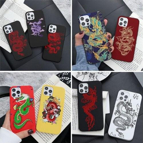 Dragon Soft Silicone Case For iPhone 12 Pro Mini XR 10 X XS Max 7 8 6 6S Plus SE 2 Cover For iPhone 11 Pro Max Case Capa Funda