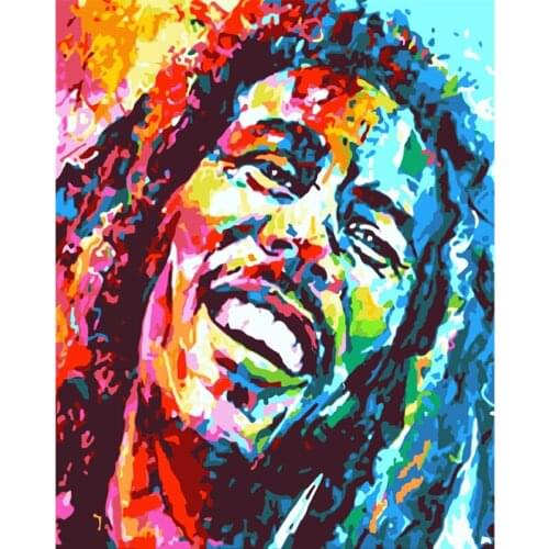 Painting By Numbers DIY Dropshipping 40x50 60x75cm Sunshine smiling man Figure Canvas Wedding Decoration Art picture Gift