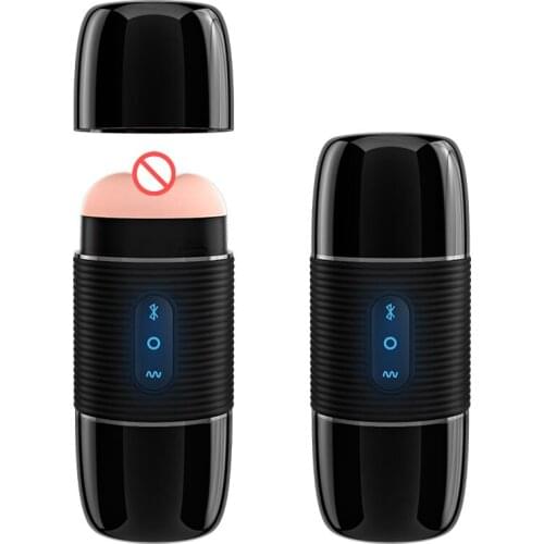 Noverlty Bluetooth Music Control Male Masturbator Speaker Vibrating Sex toy Pussy Cup for Men Erotic Masturbation Drop shipping