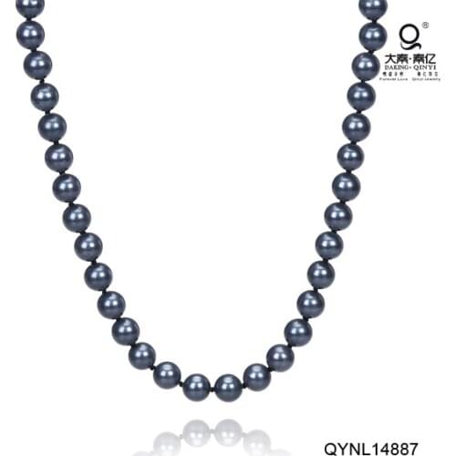 Grey color mop necklace mother of pearl