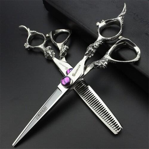 Hair salon professional hairdressing scissors 6 inches "double leading" salon modeling hairdressing scissors Free Delivery