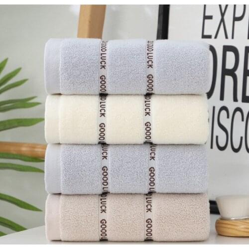 Letters Printed Pure Cotton Face Towel Rectangle Strong Water Absorption Towels Soft for Kids Adults Household Toalla De Cara