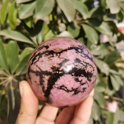Natural Rhodonite sphere Crystal Ball Chakra Healing Reiki Stone