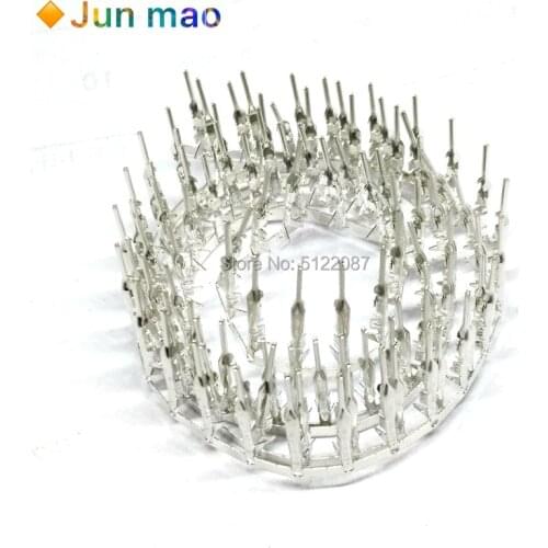 100pcs 2.54mm Dupont Jumper Wire Cable Housing Male Connector Terminal Crimps