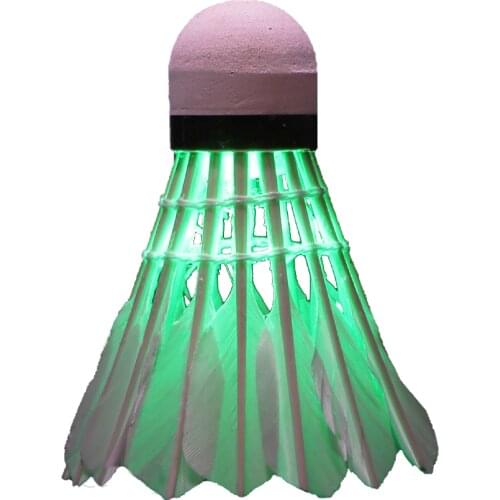 TT Boka Luminous Luminous Badminton Goose Feather Durable Nylon Ball Plastic LED Night Luminous Ball with Light