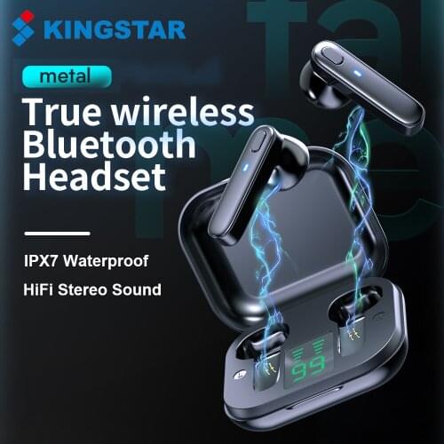 KINGSTAR TWS Earphones Wireless Bluetooth Headphones IPX8 Waterproof Stereo Deep Bass Earbuds Sports Running Headsets With Mic