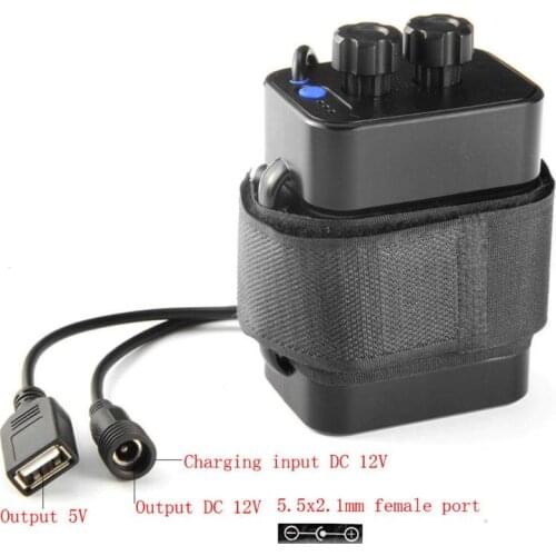 Waterproof DIY 6x 18650 Battery Case Box Cover with 12V DC and USB Power Supply for Bike LED Light Cell Phone Router
