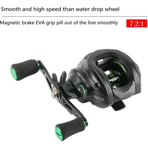 High-quality metal wire cup water drop wheel 7.2:1 speed ratio brake power outdoor fishing tools divided into left/right hands