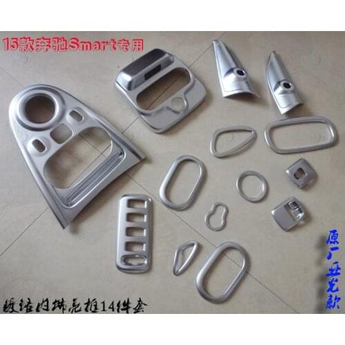 High-quality ABS carbon fiber interior trim sequins, dashboard trim For Mercedes-Benz Smart 2009-2014 Car-styling