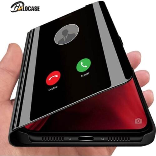 Mirror Smart Flip Case For Xiaomi Redmi K30 K20 Note 9 8 8T 8A 7 6 5A 4X 3 Pro For Redmi 9A 9C 7A 6A 5 S2 Y2 Cover