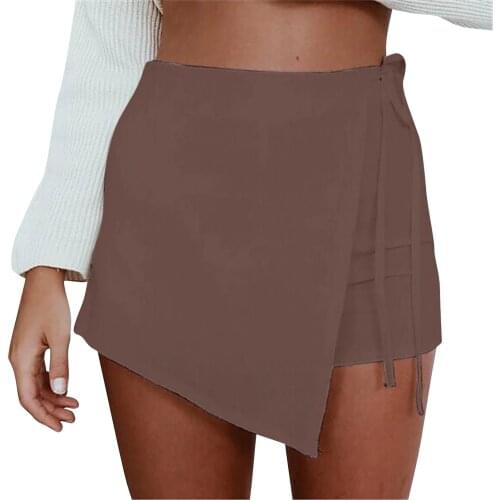 Womens Sports Shorts Skirt Lace Plus Size Rope Tie Shorts Jogger Sport Leggings Breathable Women Skirt Shorts