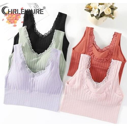 Women Seamless Sports Crop Top Vest Female Lace Camisole Home Base Tank Sleeveless Camis Lingerie Streetwear
