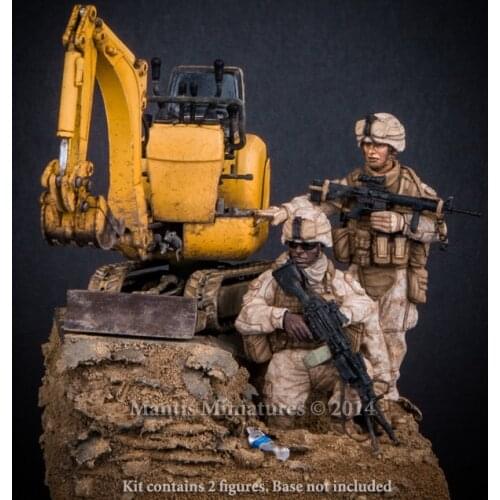 1:35 Resin Model Soldier Man US Marine Corps Does Not Include Forklift, Manual Drawing Model Assembly Kit Is Required
