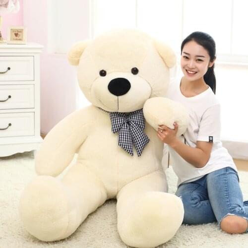 1pc 80/100cm Cute Teddy bear plush toy stuffed soft bear animal plush pillow for kids girlfriend birthday Valentines gift