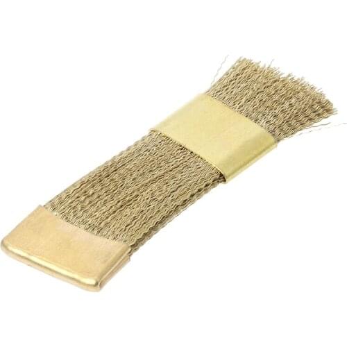 1Pc Nail Drill Bit Cleaning Brush Golden Color Portable For Electric Manicure Drills Copper Wire Drill Brusher Cleaner