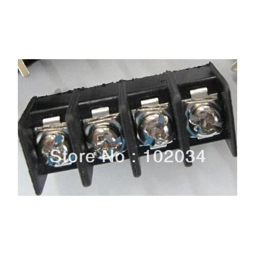 100PCS KF7.62-4P Black KF7.62 4Pin 7.62mm Straight Pin Barrier Terminal Block ROHS