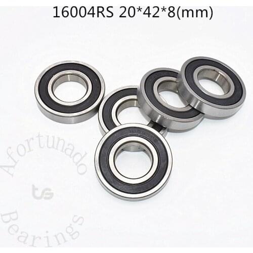 16004RS 20*42*8 mm 1Piece free shippping bearing 16004 chrome steel deep groove bearing