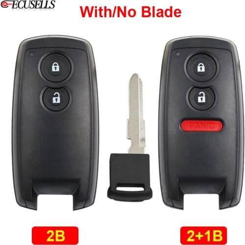 2/3 Button Remote Key Shell Case Fob Smart Car Key Housing Cover for Suzuki SX4 Grand Vitara Swift XL-7 with or No Uncut Blade