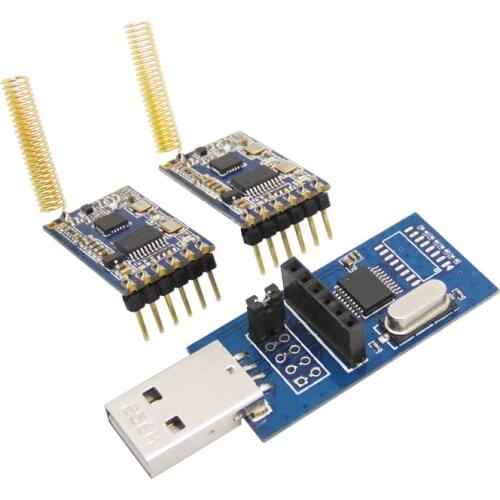 2pcs/lot SV610 - 1400m RF Wireless Module kit (868MHz SV610-TTL+USB bridge board+spring antenna)