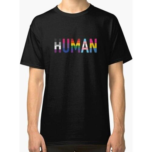 2020 Cool Human LGBT New T-Shirt Mens Black Tee