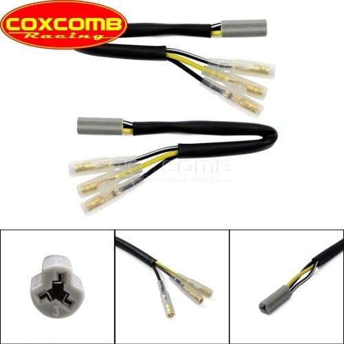 3-Pin Turn Signal Indicator Wiring Adapter for Yamaha YZF R6 R1 FZ6R FZ-09/6/8 FZ600 Suzuki GSX R600 R750 R1000 GSF600S GSF1200