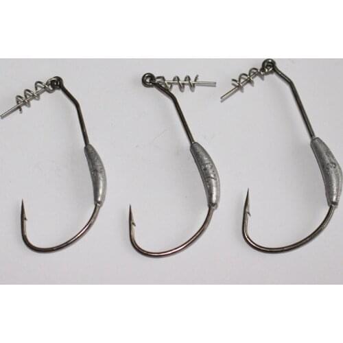 5pcs/lot 1/0 2/0 3/0 fishing soft lure hook fishing grub lure worm bait single hook fishing equipment accessory crank hook
