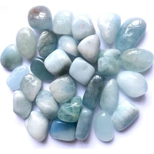 Aquamarine Tumbled Stones Natural Quartz Crystals Gems For Healing Reiki