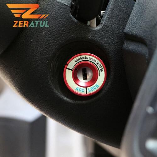 For Skoda Octavia Combi A7 Rapid Fabia Yeti for Seat Leon Ibiza Cuptra Aluminum Car Ignition Key Ring Ignition Switch Cover Trim