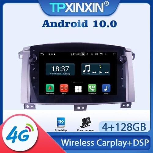 Android 10.0 For Toyota Land Cruiser LC100 2002 - 2007 Car Radio Multimedia Video Audio DVD Player Navigation HeadUnit GPS 2din