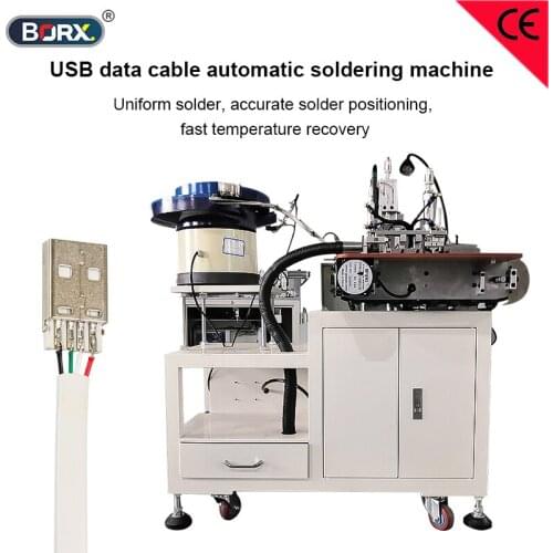 Automatic USB A/M, Apple head, USB A/F wire connect soldering machine Mirco Type C and Led lights welding machine