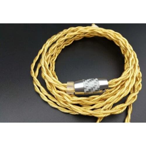Diy earphone wire 7n single crystal copper wire 4share 1.25m with splitter 252 core