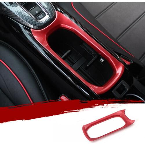 FOR Honda HR-V 2016-2020 ABS red central console water cup cover trim 1pcs Car modification Auto parts