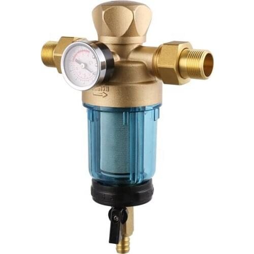 ERYUAN Water Pre Filter Carry Two Wipers Euro-standard Brass 30 Years lifitime Purifier whole house 1/2"&3/4"
