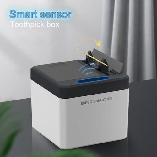 Intelligent Toothpick Box Automatic Toothpick Machine Household Restaurant Hotel Automatic Pop-Up Toothpicks Storage Box