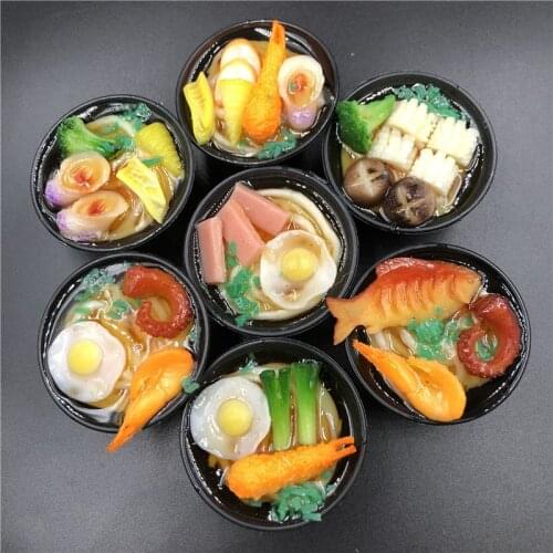 Simulation Food Refrigerator Stickers Japanese-Style Stretched Noodles 3D Magnetic Creative Foreign Trade Fridge Magnet Decor