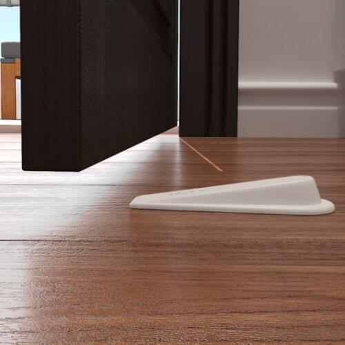 Keenkee Wedge Door Stopper for Door Stop Grey Silicone Rubber Door Block Use as Anti-Clipping Protect Children Security