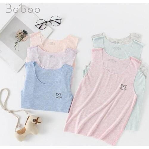 2021 Tops Children Vest For Girls Summer Thin Kids Underwear For Boy 2-7y Sleeveless Teenager Underwear Clothes T-shirt Pajamas